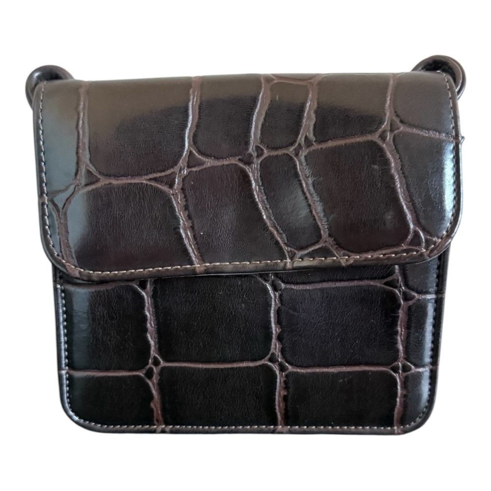 Vintage Privilege Paris Crocodile-Skin print, Leather Crossbody